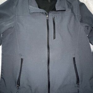 Swiss Tech Black Performance Jacket with Stand-Up Collar